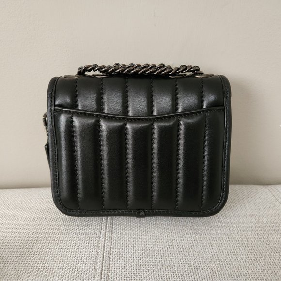 RARE Black Coach Quilted Madison 16 Bag - Picture 2 of 5
